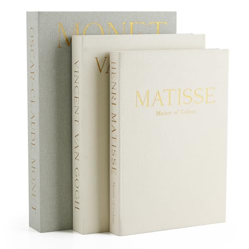 Set of 3 Linen Decorative Books for Home Decor,Modern Faux Decorative Book Stack for Decoration,Fashion Design Fake Books for Coffee Table/Bookshlef/Mantel Decor (Sage) | Amazon (US)