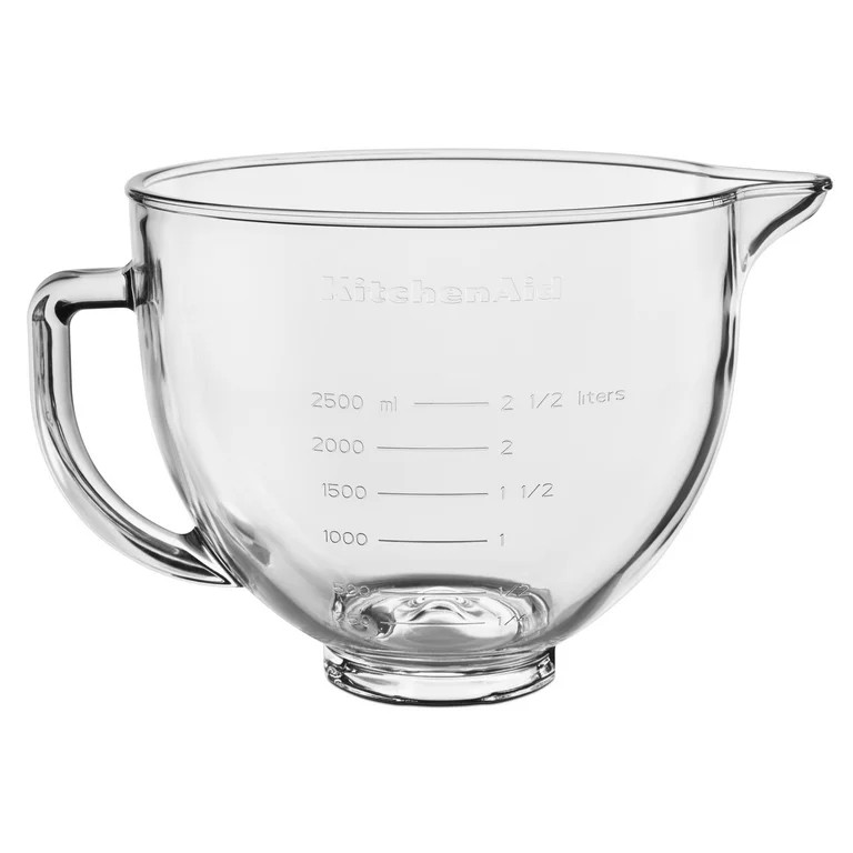 KitchenAid 5-Quart Tilt-Head Glass Bowl with Measurement Markings, Clear, KSM5NLGB | Walmart (US)