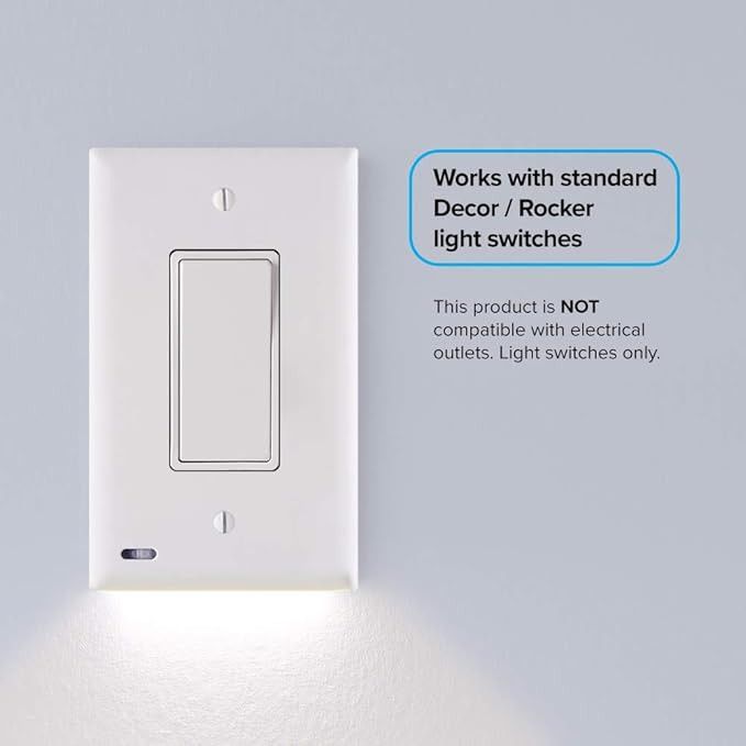 Single - SnapPower SwitchLight - LED Night Light - for Light SWITCHES - Light Switch Plate with L... | Amazon (US)