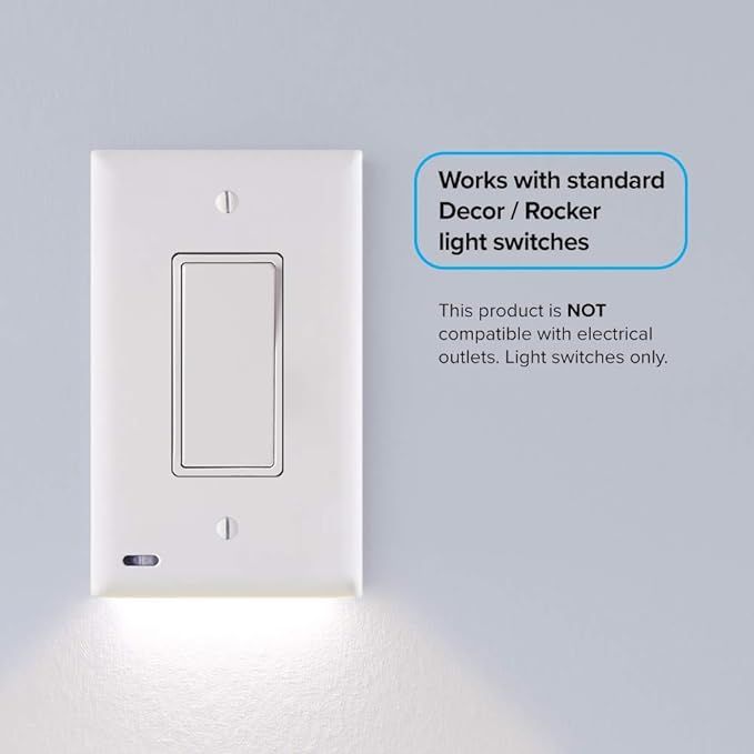 Single - SnapPower SwitchLight - LED Night Light - for Light SWITCHES - Light Switch Plate with L... | Amazon (US)