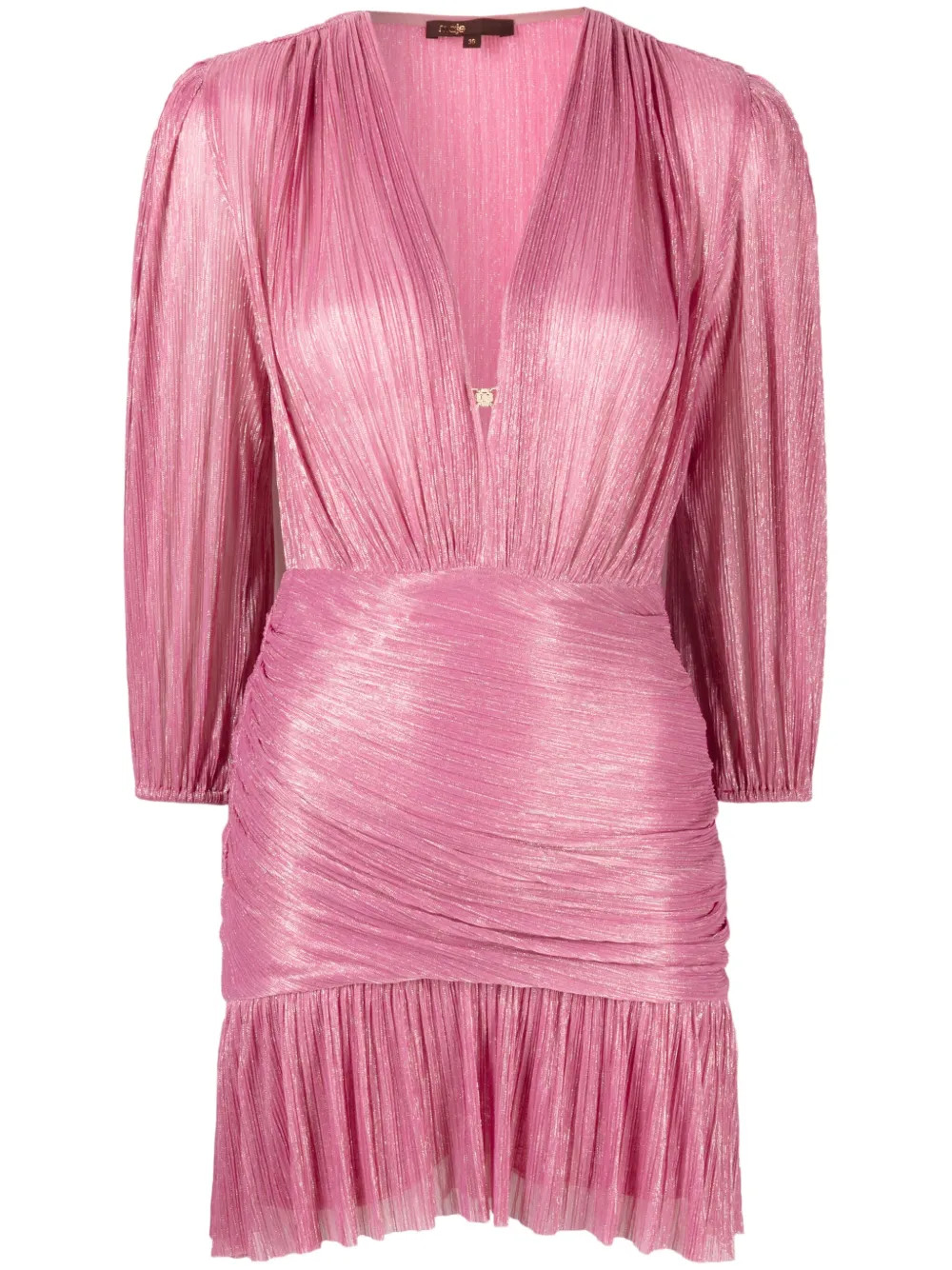lamé pleated minidress | Farfetch Global