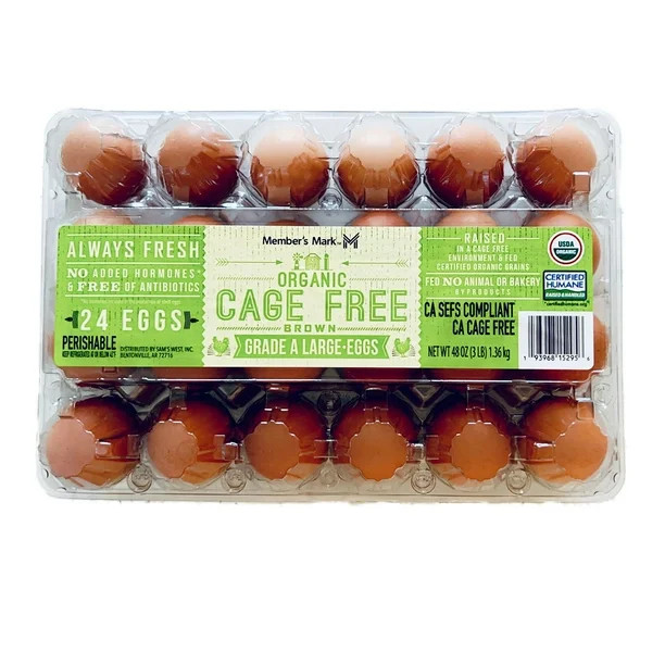 Member's Mark Organic Cage Free Grade A Large Brown Eggs, 2 dozen | Sam's Club