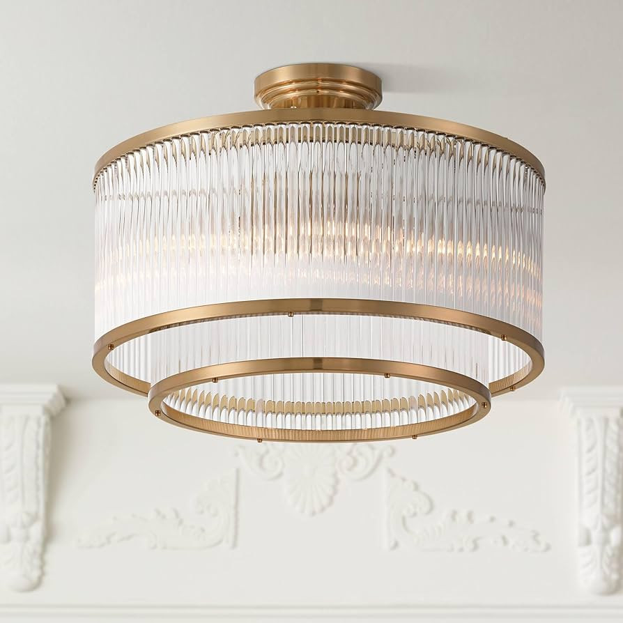 Possini Euro Design Warren 16 1/4" Modern Semi Flush-Mount Ceiling Light Fixture Kitchen Foyer Ha... | Amazon (US)