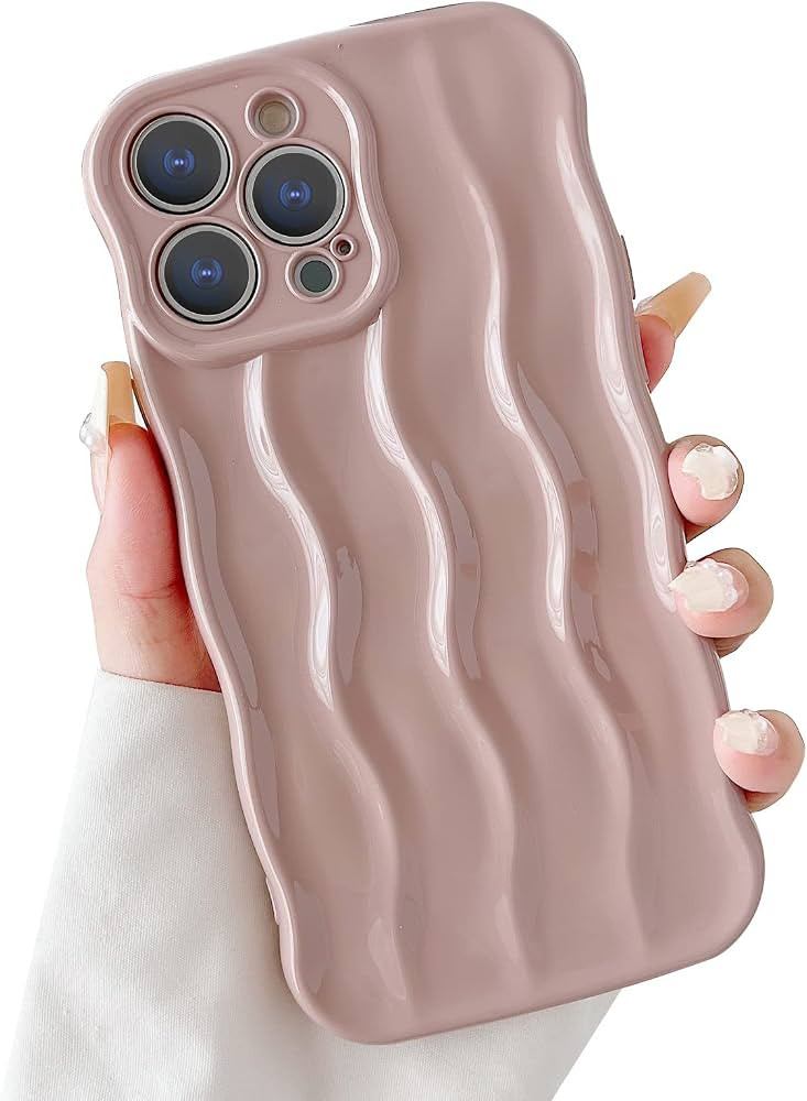 Skyseaco Compatible with iPhone 13 Pro Max Case Water Ripple Pattern Cute Curly Wave Frame Shape ... | Amazon (US)