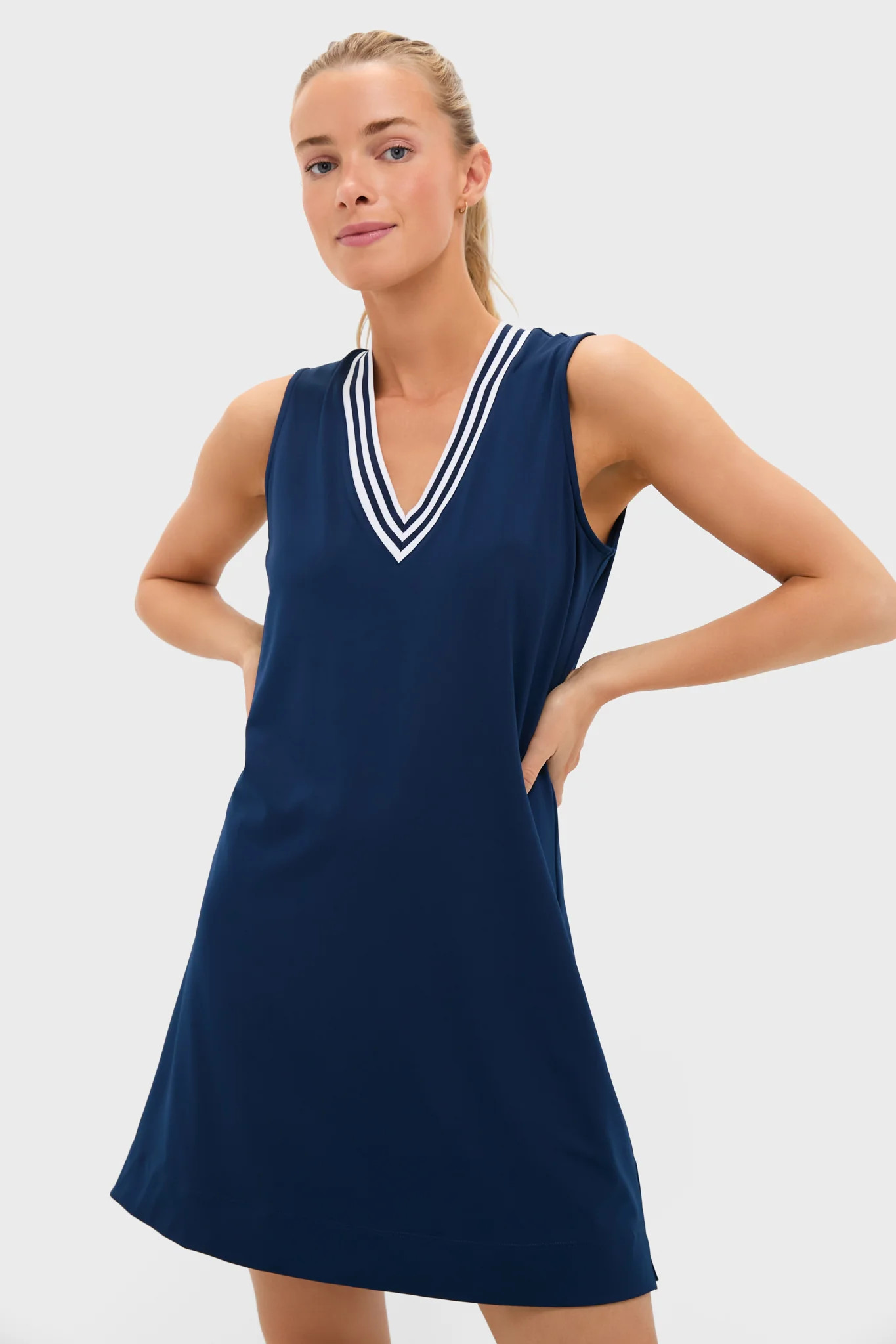 Navy Performance Jersey Suzanne Tennis Dress | Tuckernuck (US)
