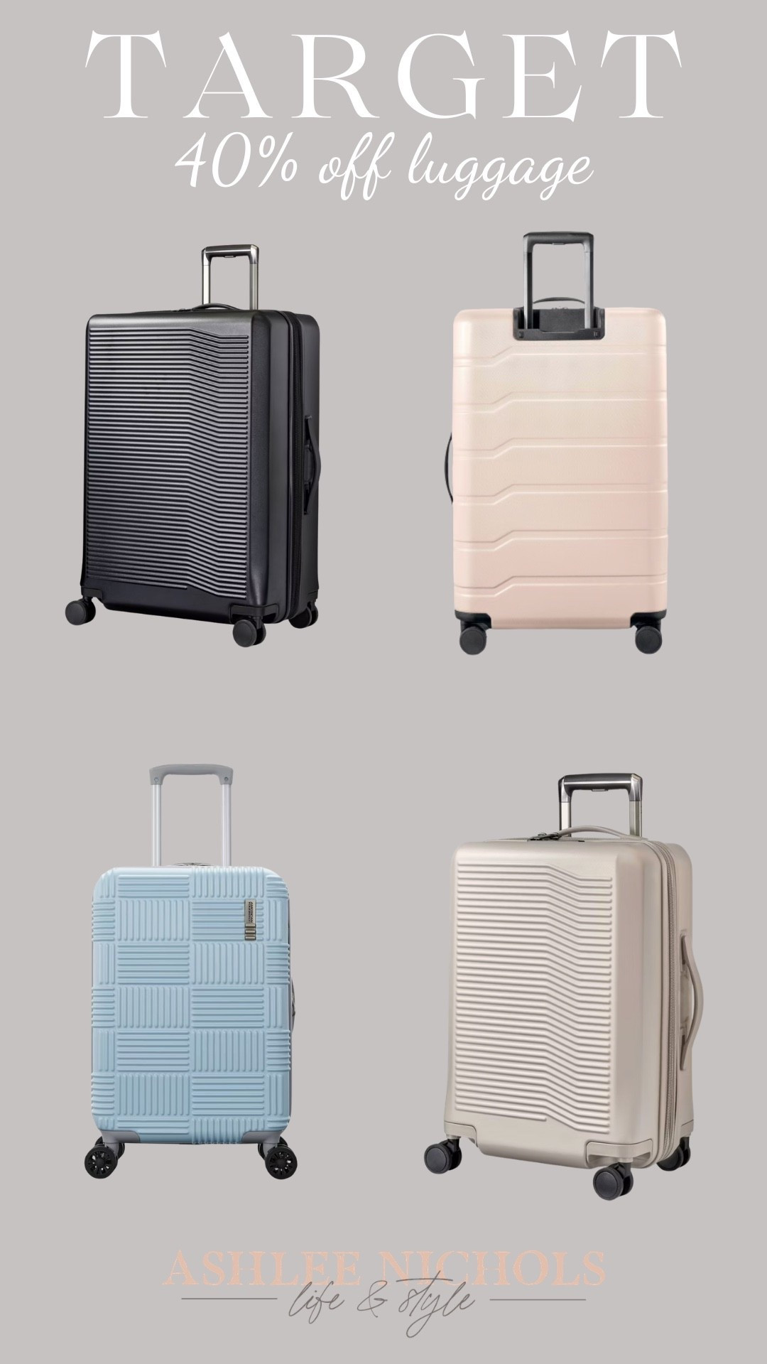 Target luggage 40% off
