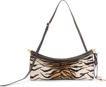 Ala\u00efa Medium Le Click Tiger Print Genuine Calf Hair East/West Shoulder Bag | Nordstrom | Nordstrom