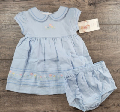 Baby Girl New Vintage Carter's 3 Month Sweet Daisy 2pc Blue Dress  | eBay | eBay US