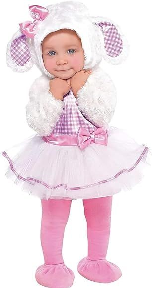 Amscan Baby Little Lamb Halloween Costume for Infants, Includes a Dress, a Hood, Tights and Booti... | Amazon (US)