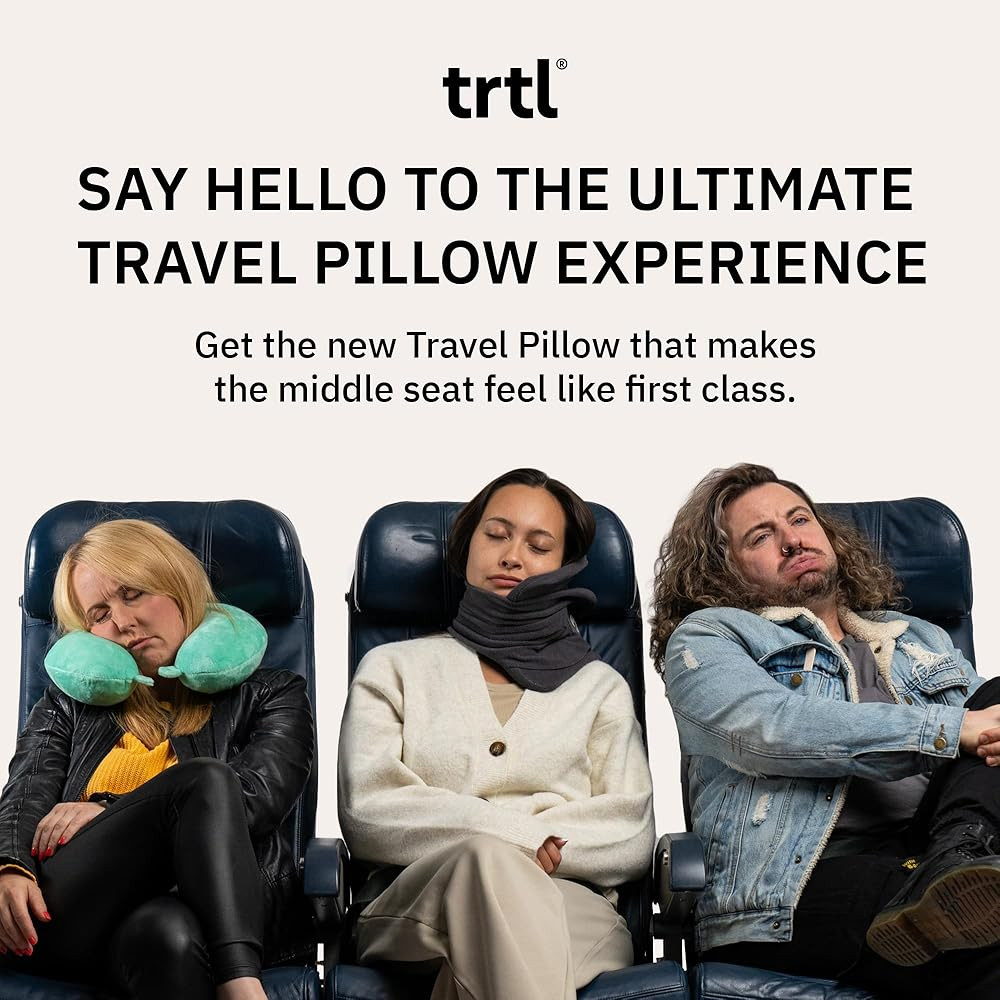 trtl Travel Pillow - Airplane Pillow for Neck and Shoulder Support - Soft, Lightweight, Machine-W... | Amazon (US)