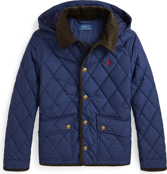 Kids' Quilted Hooded Barn Jacket | Nordstrom