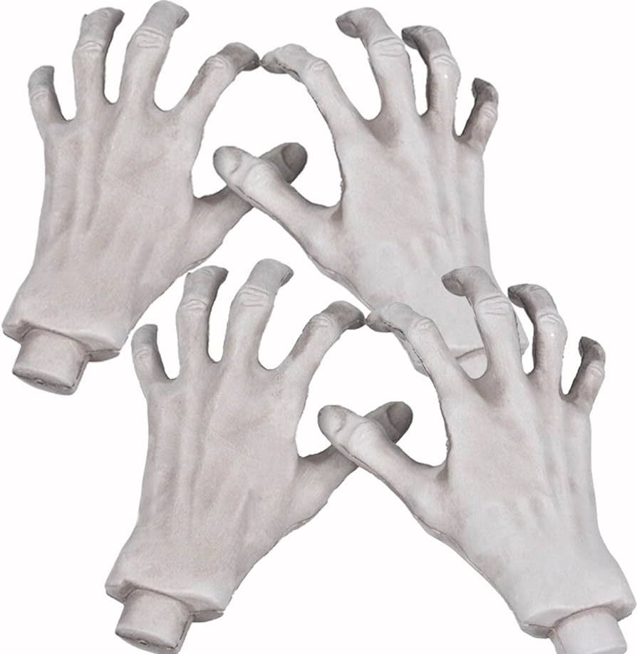 Halloween Skeleton Hands - Realistic Life Size Severed Fake Plastic Hands for Halloween Props Dec... | Amazon (US)