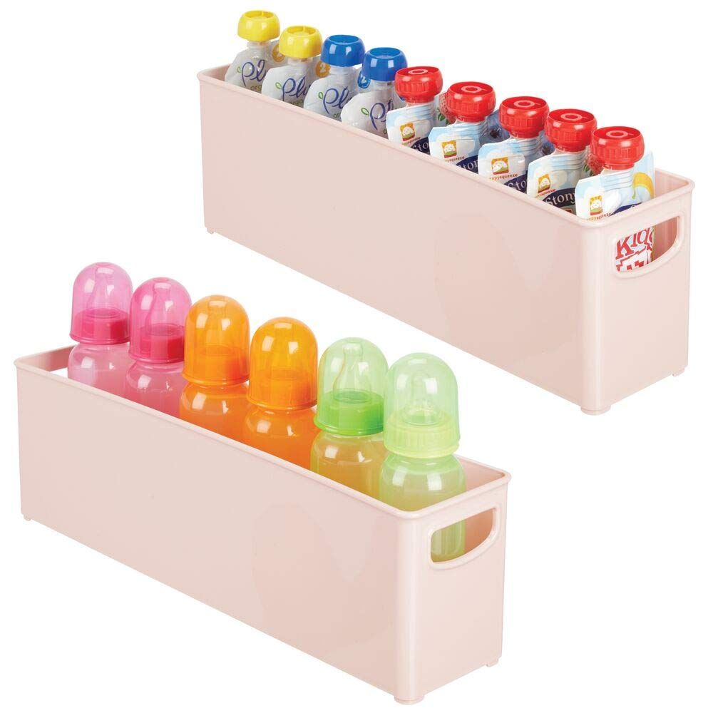 mDesign Deep Storage Organizer Container Bin for Kids/Child Supplies in Kitchen, Pantry, Nursery,... | Amazon (US)