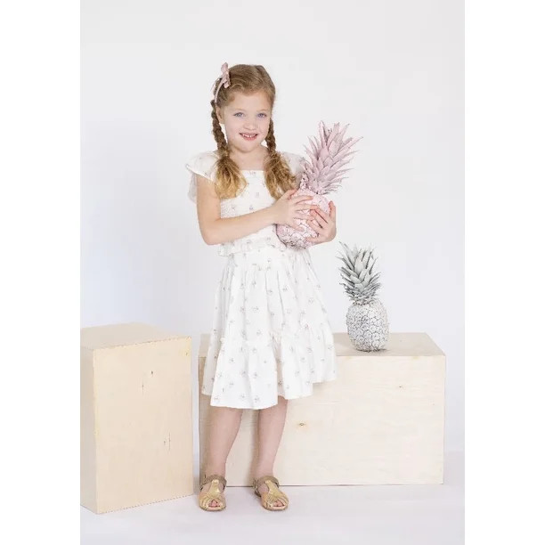 easy-peasy Baby and Toddler Girl Smocked Top and Skirt Set, 2-Piece, Sizes 12 Months-5T | Walmart (US)