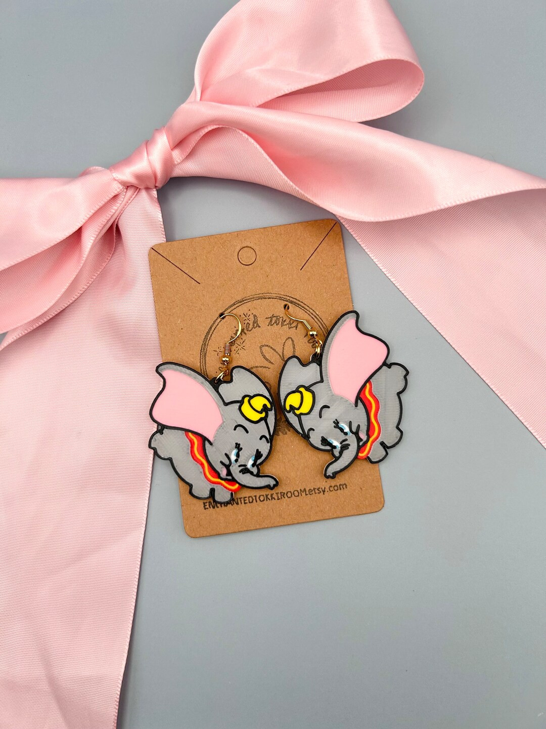 Dumbo Earrings 3D Printed Dumbo Earrings Disney Earrings Handmade Disney Earrings Disney Jewelry ... | Etsy (US)