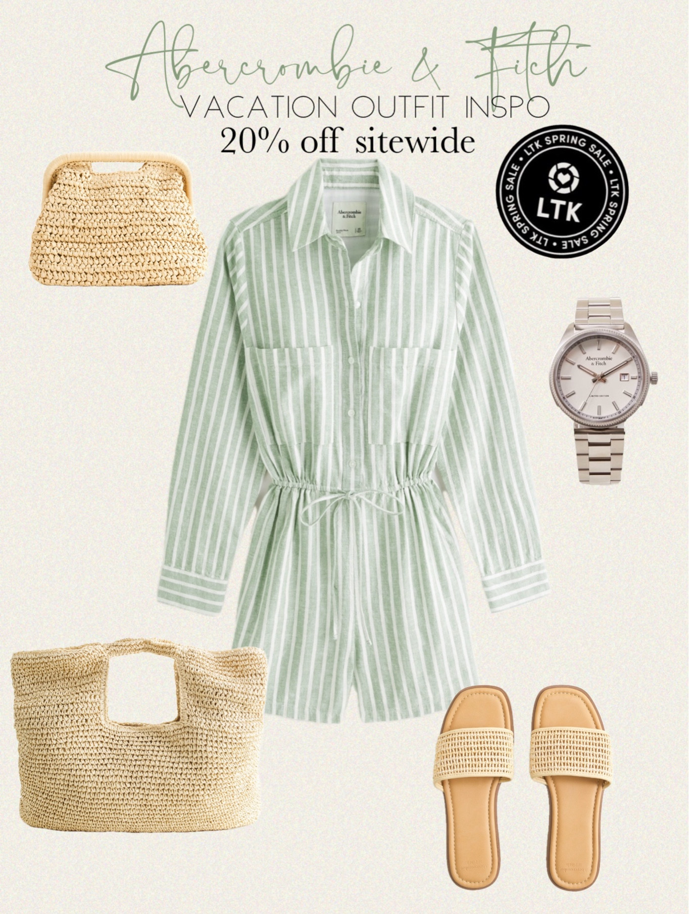 Abercrombie & Fitch 20% off sitewide
Resort wear / Vacation outfit inspo

Oversized Straw Bag / Straw Clutch Bag / Linen-Blend Easy Waist Romper 

#af #abercrombie #romper #linen #ootd #strawbag #gabrielapolacek #ltk #springsale

#LTKSpringSale #LTKtravel #LTKstyletip