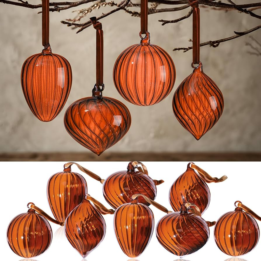 12 Pcs 3.15 Inch Glass Christmas Ball Ornaments Large Vintage Hand Blown Hanging Glass Balls Retr... | Amazon (US)