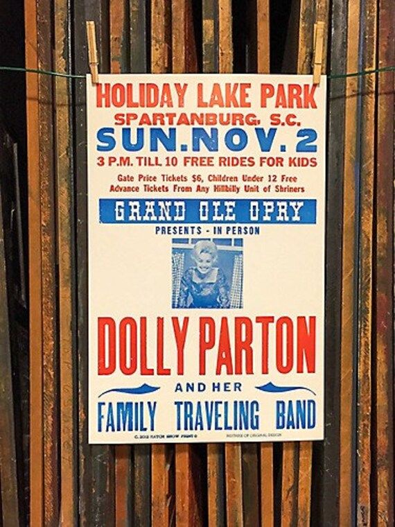 Dolly Parton Letterpress Poster | Etsy (US)