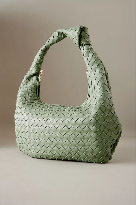 The Brigitte Woven Faux-Leather Shoulder Bag by Melie Bianco: Oversized Edition is swoon worthy! 