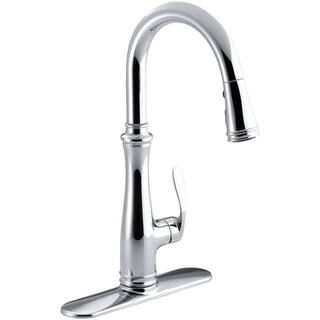 KOHLER Bellera Single-Handle Pull-Down Sprayer Kitchen Faucet with DockNetik and Sweep Spray in V... | The Home Depot