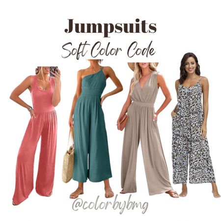 Soft Color Code Jumpsuits!

Colors:
Pink
Blue
Simply Taupe
Blue Leopard

Soft Autumn 
Soft Summerr

#LTKSeasonal #LTKFindsUnder50 #LTKMidsize