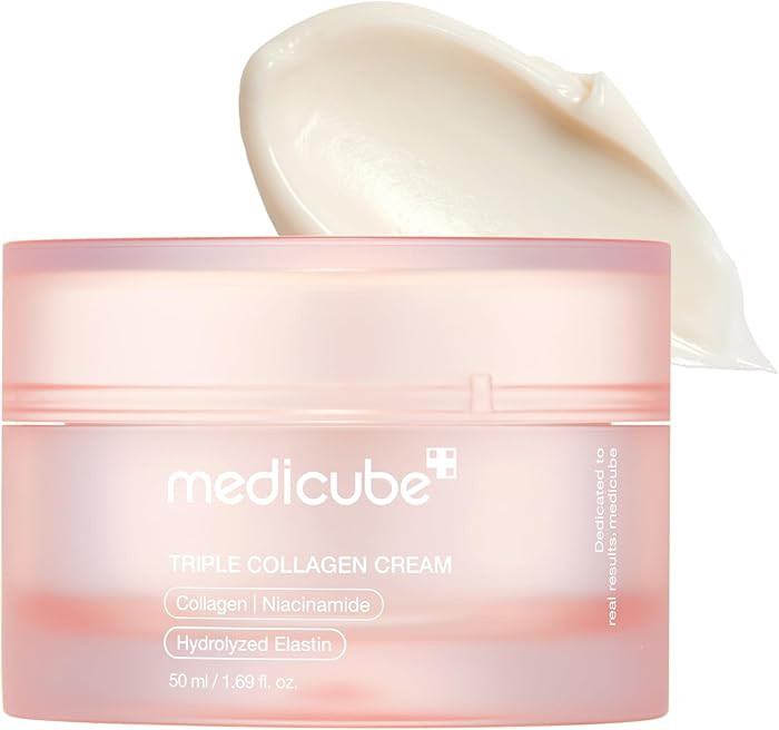 medicube Triple Collagen Cream - Hydrating & Firming Moisturizer with Hyaluronic Acid, Premium El... | Amazon (US)