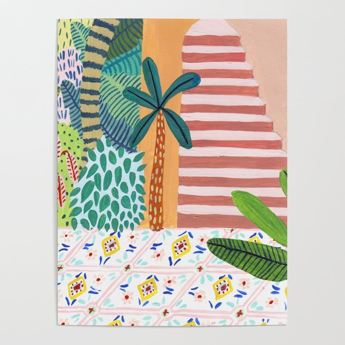 Jungle Staircase Poster | Society6