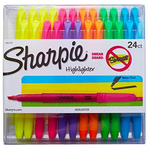 Sharpie Liquid Pocket Highlighters Assorted Colors | Chisel Tip Highlighter Pens, 24 Count | Amazon (US)