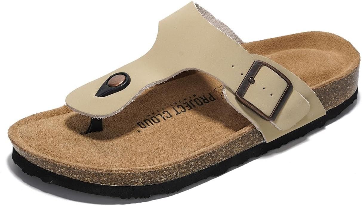 Genuine Leather Thong Sandals Women Water-Resistant Beach Essentials Womens Sandals Flip Flops fo... | Amazon (US)