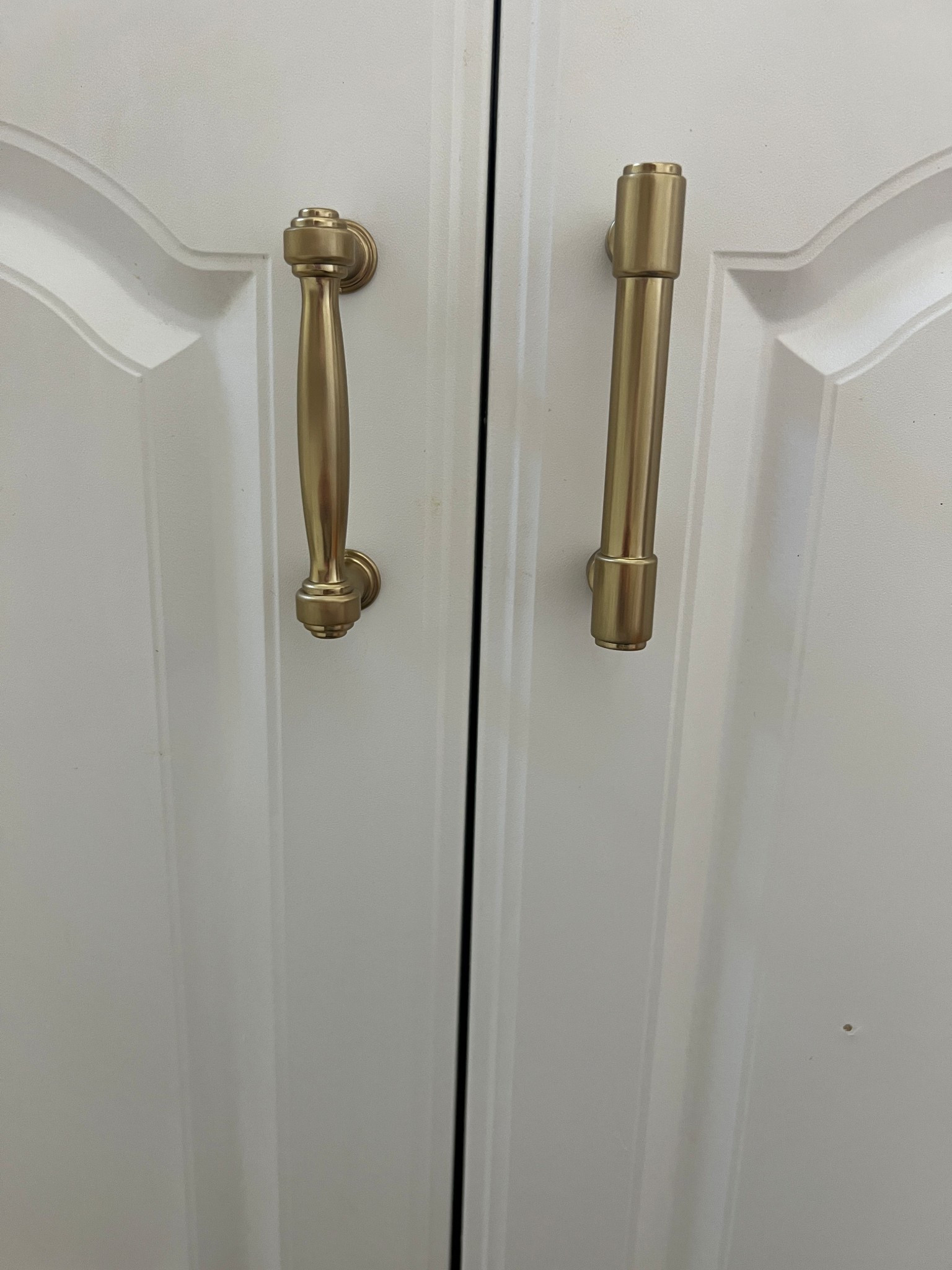 Champagne brass pull options to match the gold ball knobs for the spring bathroom refresh  

#LTKHome #LTKOver40 #LTKStyleTip
