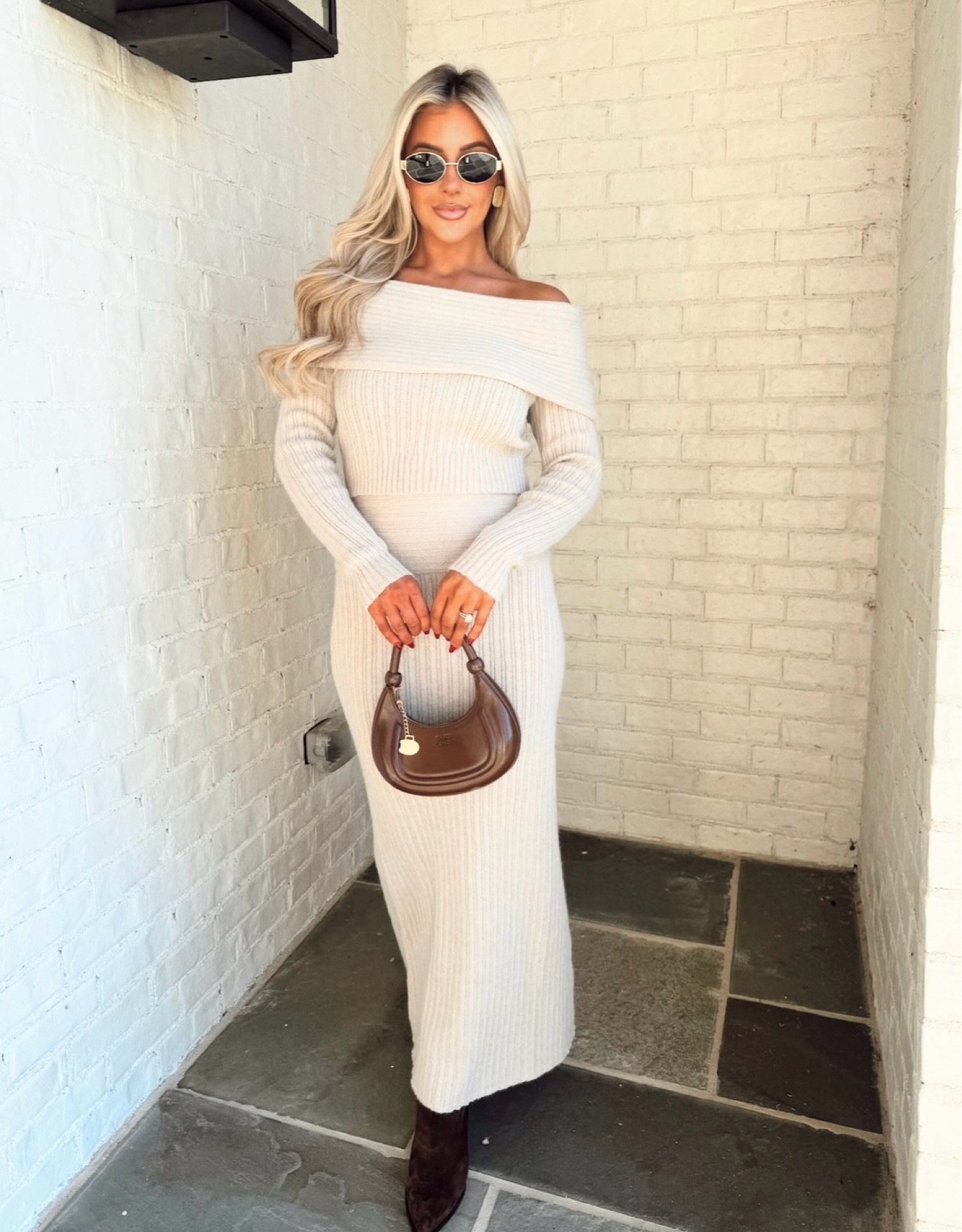 Knit dress off the shoulder | perfect for Thanksgiving! 

#LTKSeasonal #LTKHoliday #LTKCyberWeek