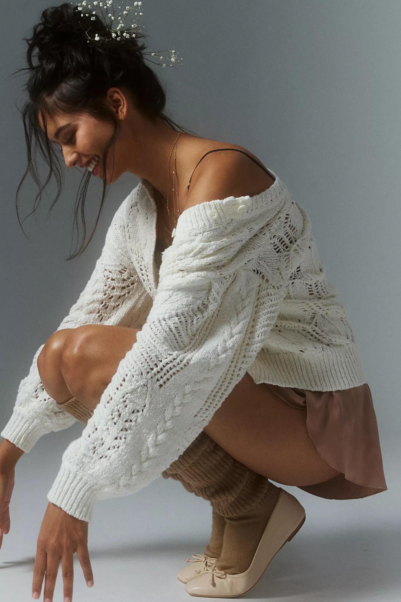 Joie Aurelia Pointelle Cardigan Sweater | Anthropologie (US)