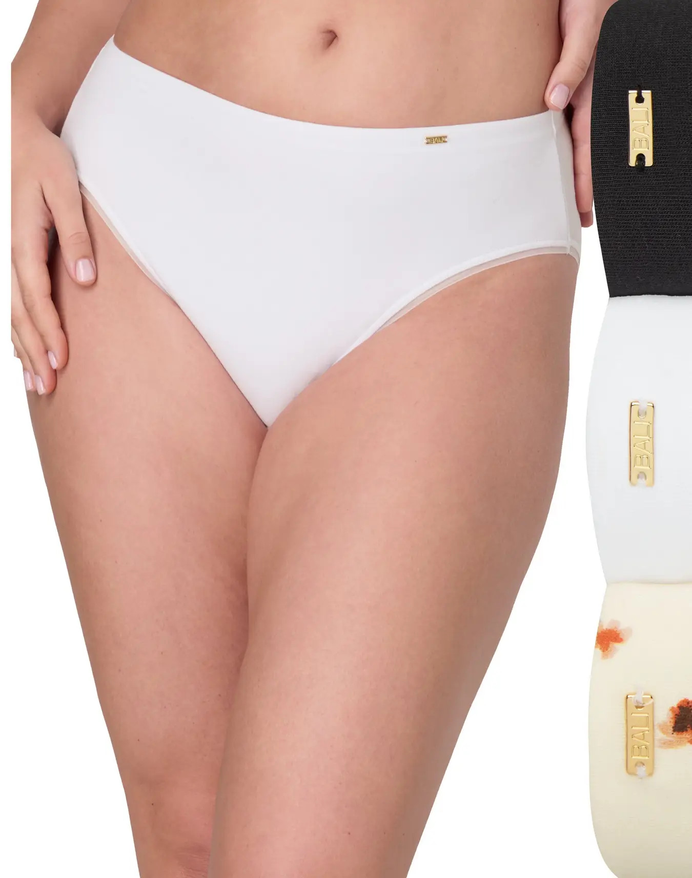 Bali Cotton Collection Hi-Cut Underwear, 3-Pack | Bali Bras