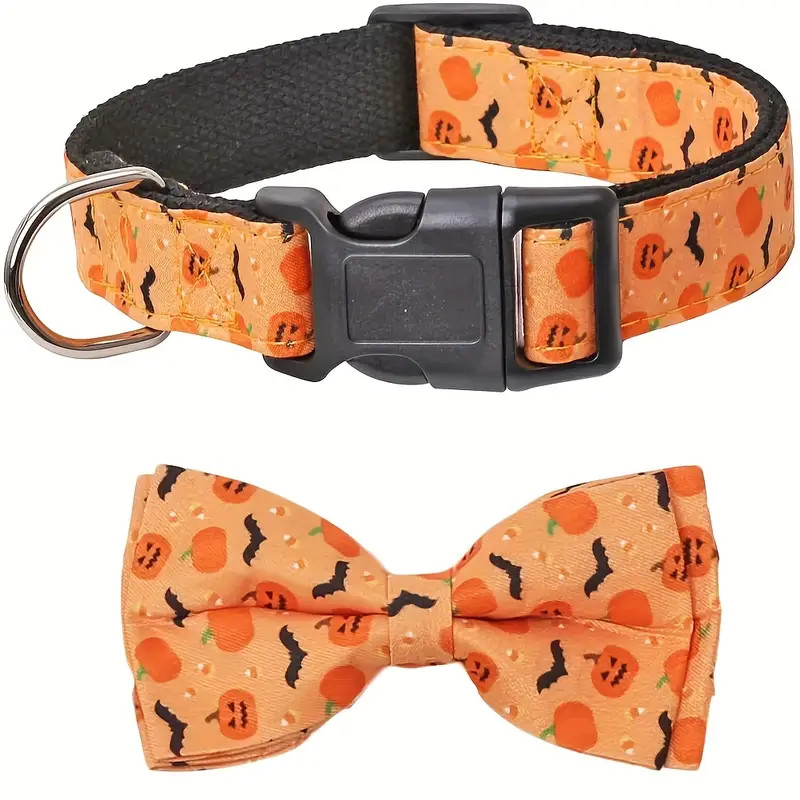 Festive Halloween Dog Collar with Quick Release and Adjustable Bow Tie for Small, Medium, and Lar... | Temu Affiliate Program