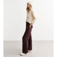 Women's Brown Drawstring Wide Leg Joggers New Look | New Look (UK)