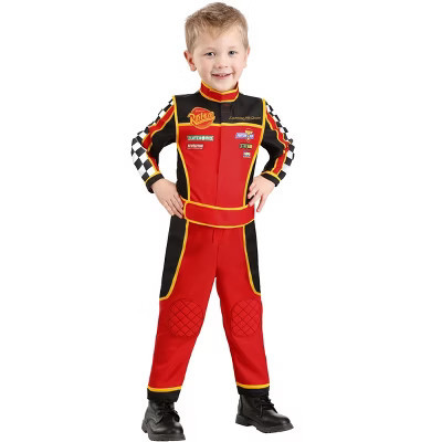 HalloweenCostumes.com 4T   Cars Rust-eze Pit Crew Costume For Toddlers,  All-Over Print, Yellow/Black/Red | Target