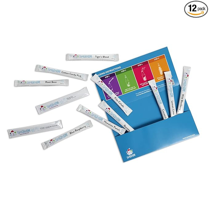 SNOWIE - Original Shaved Ice Snow Cone Flavor Syrup Powder Sticks 12 Pint Pack - Oahu Kit | Amazon (US)