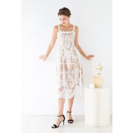 Embroidered Floral Midi Cami Dress | Chicwish