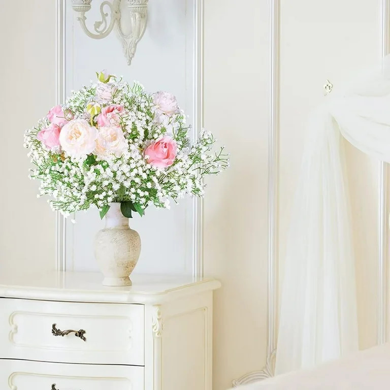 Wisdom Artificial plants,16pcs Babys Breath Artificial Flowers for Decoration Fake Gypsophila Bou... | Walmart (US)