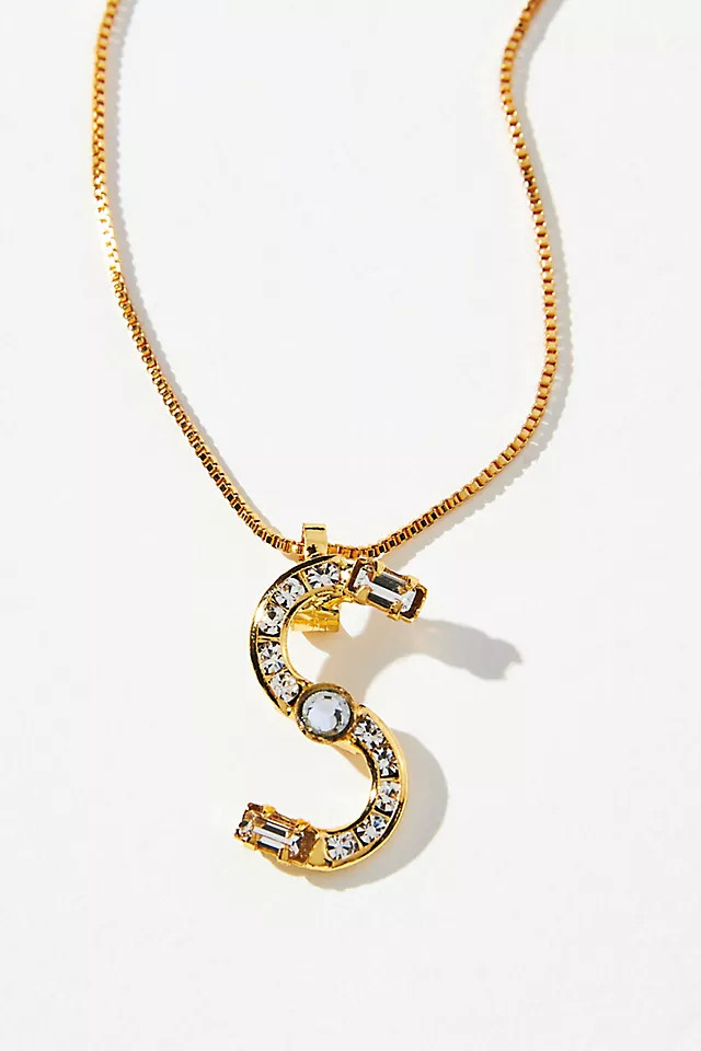 Sorrelli Monogram Crystal Necklace | Anthropologie (US)