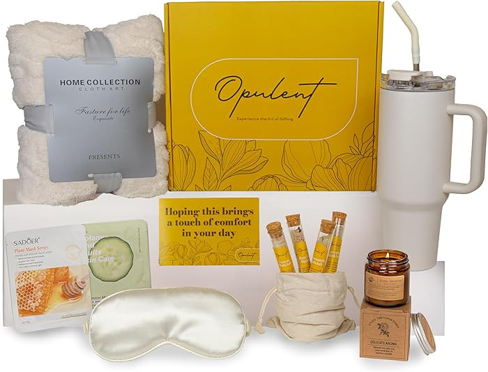 Care Package for Women - Luxury Self Care Gifts for Women | Includes Cozy Blanket, 40oz Tumbler, ... | Amazon (US)