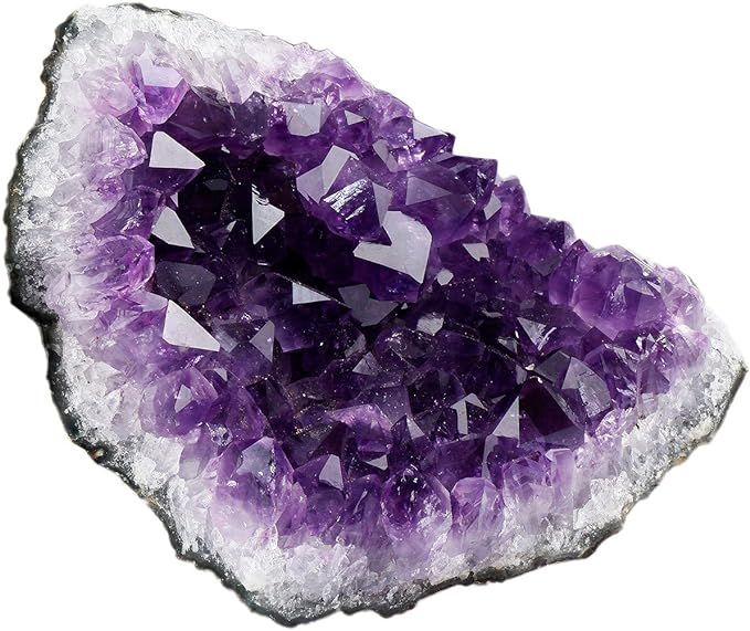 SUNYIK Natural Amethyst Quartz Crystal Cluster,Druzy Geode Specimen Gemstone Sculpture Sphere(0.2... | Amazon (US)