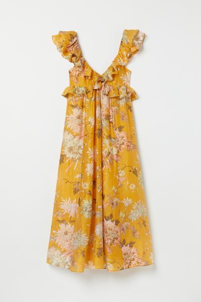 Lyocell-blend Ruffled Dress | H&M (US + CA)