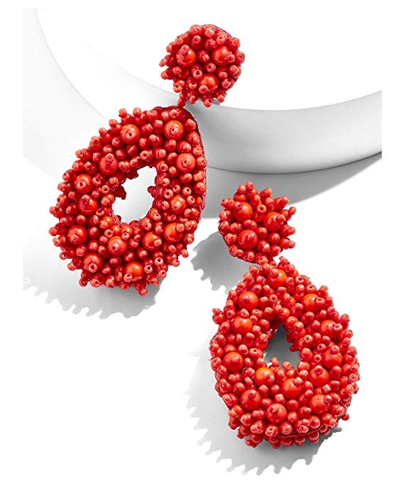 BEST LADY Statement Beaded Hoop Earrings - Fashion Bohemian Handmade Whimsical Drop Earrings for ... | Amazon (US)