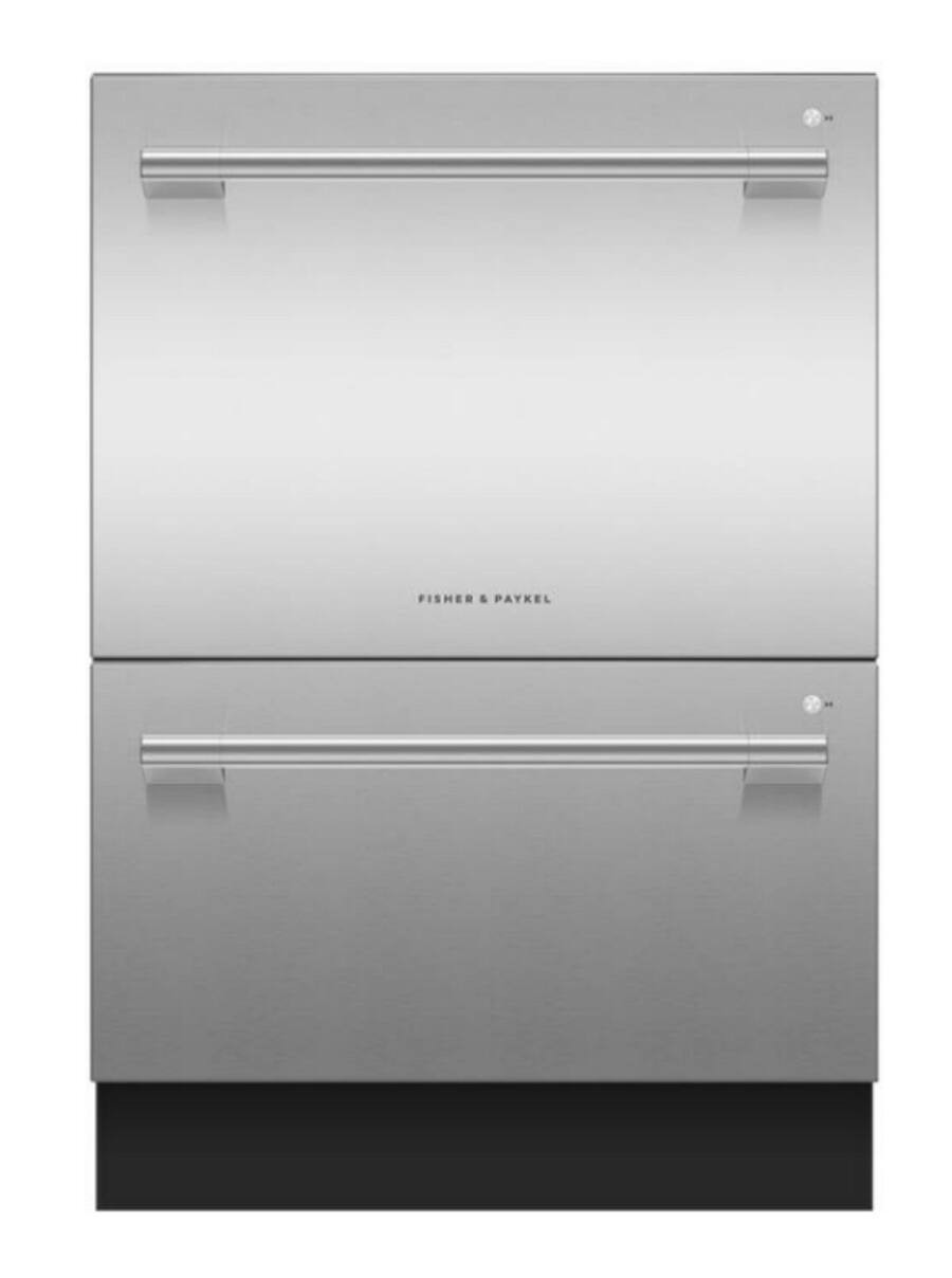 Fisher & Paykel - Series 11 24" Full Top Control Smart Built-in Stainless Steel Double DishDrawer... | Best Buy U.S.