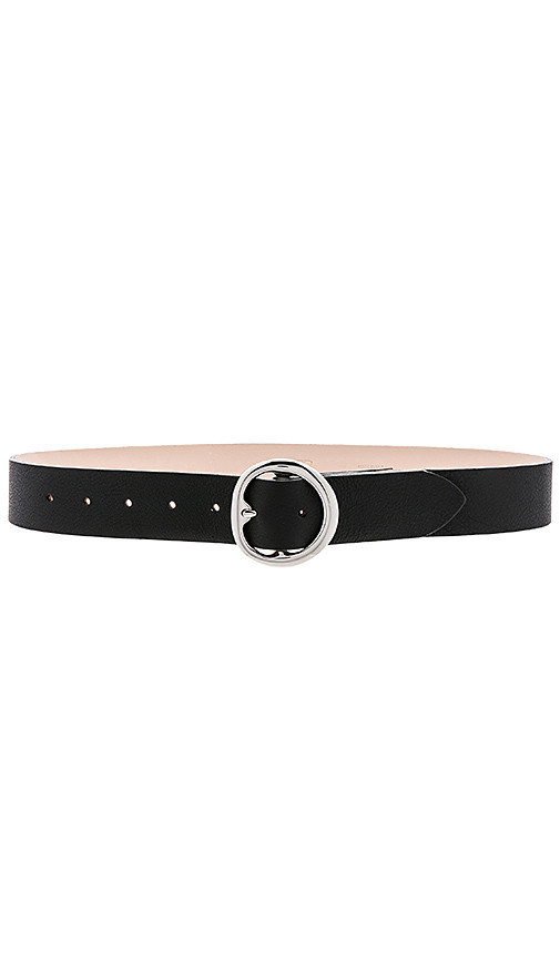 B-Low the Belt Baby Bell Bottom Smooth Belt in Black & Silver. Size M | Revolve Clothing (Global)