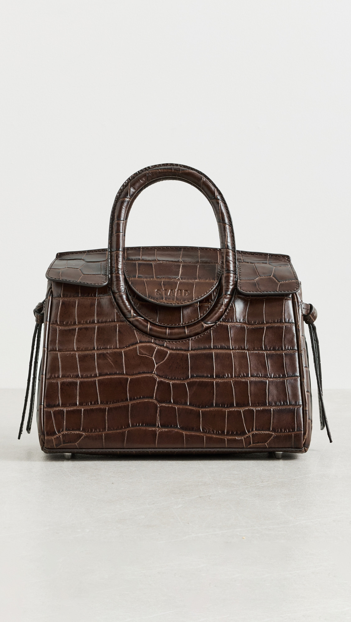 STAUD Maude Mini Carryall Tote Espresso Croco One Size | Shopbop
