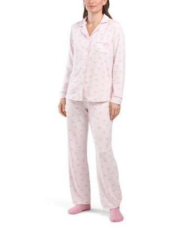 Packaged Bows Pajama And Sock Set | TJ Maxx