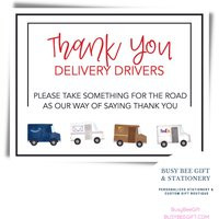 Printable Delivery Driver Thank You Sign Ups Fed Ex Usps Drivers | Etsy (US)
