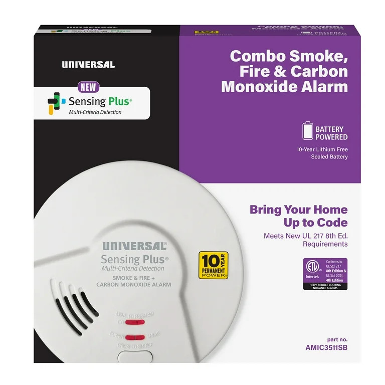 Universal Security Instruments, Sensing Plus, Combo Smoke, Fire, and Carbon Monoxide Alarm, Multi... | Walmart (US)